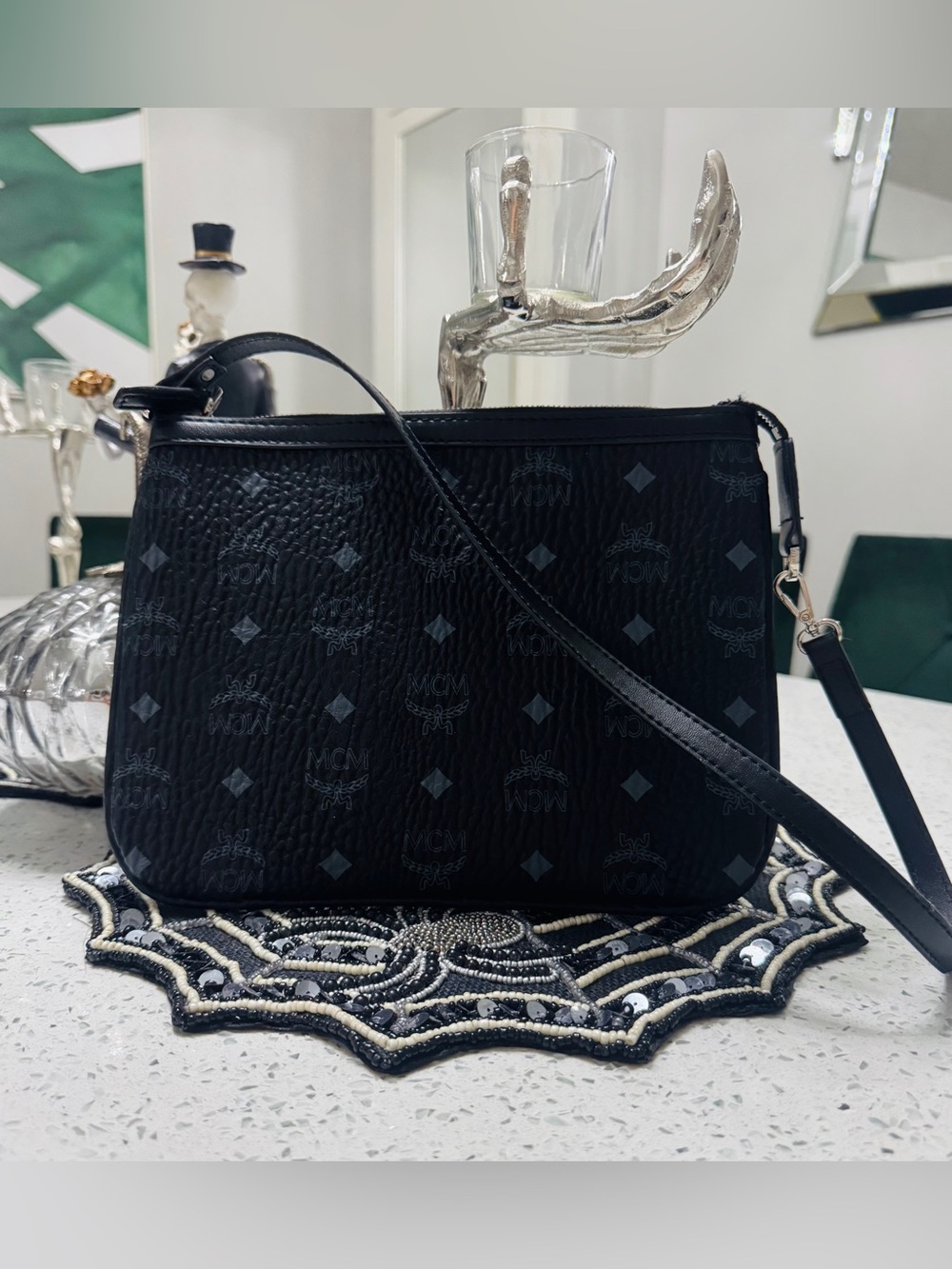 MCM Style Black Designer Crossbody Bag/ New 🤩